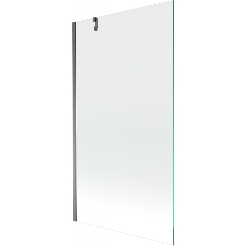 Mexen Next Badewannenaufsatz 1-flügelig 100 x 150 cm, transparent, Gunmetal - 895-100-000-00-00-95