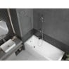 Mexen Next Badewannenwand 1-flügelig 50 x 150 cm, transparent, gebürsteter Nickel - 895-050-000-00-00-97