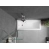 Mexen Next Badewannenwand 1-flügelig 50 x 150 cm, transparent, gebürsteter Nickel - 895-050-000-00-00-97