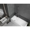 Mexen Next Badewannenabtrennung 1-flügelig 60 x 150 cm, transparent, gebürstetes Nickel - 895-060-000-00-00-97