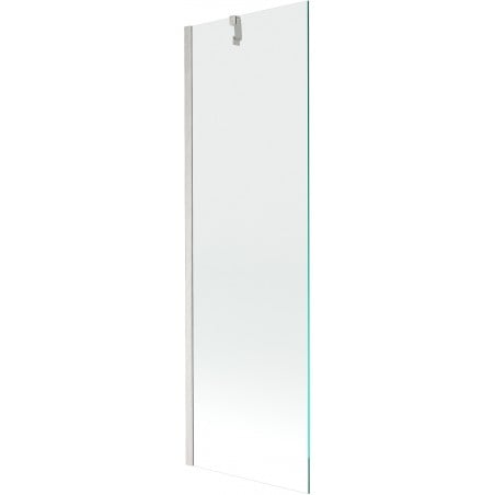 Mexen Next Badewannenabtrennung 1-flügelig 60 x 150 cm, transparent, gebürstetes Nickel - 895-060-000-00-00-97