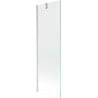 Mexen Next Badewannenabtrennung 1-flügelig 60 x 150 cm, transparent, gebürstetes Nickel - 895-060-000-00-00-97