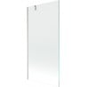 Mexen Next Badewannenfaltwand 1-flügelig 90 x 150 cm, transparent, gebürstetes Nickel - 895-090-000-00-00-97