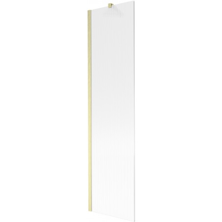 Mexen Next Badewannenfaltwand 1-flügelig 50 x 150 cm, Streifen, gebürstetes Gold - 895-050-000-00-09-55