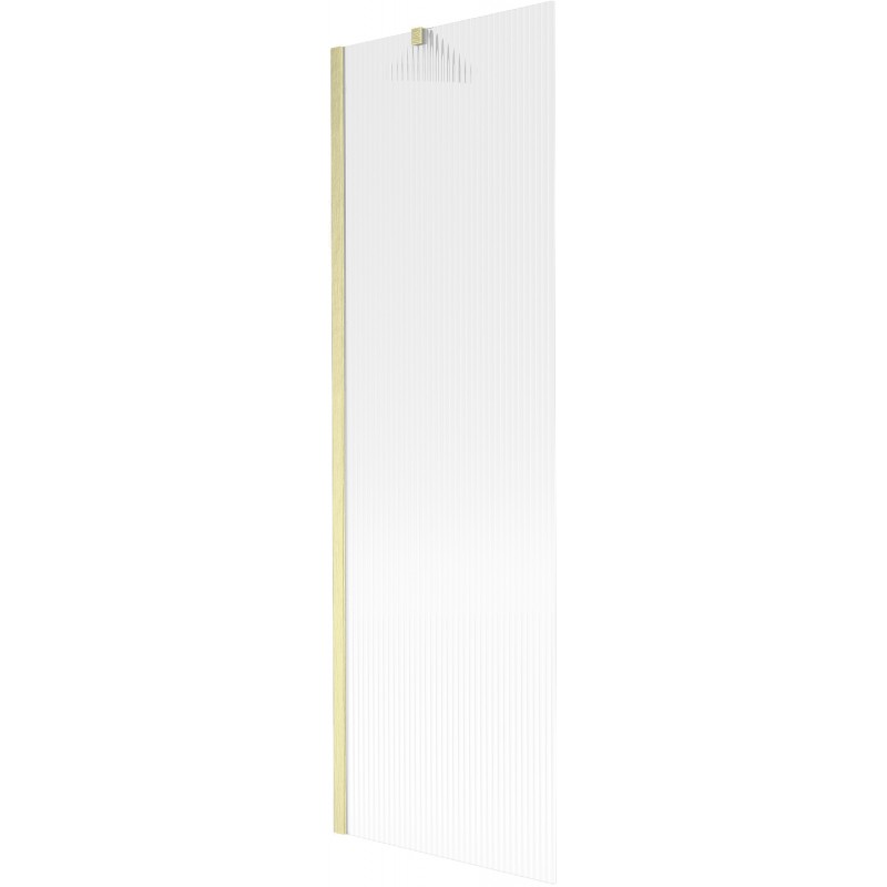 Mexen Next Badewannenabtrennung 1-flügelig 60 x 150 cm, Streifen, gebürstetes Gold - 895-060-000-00-09-55