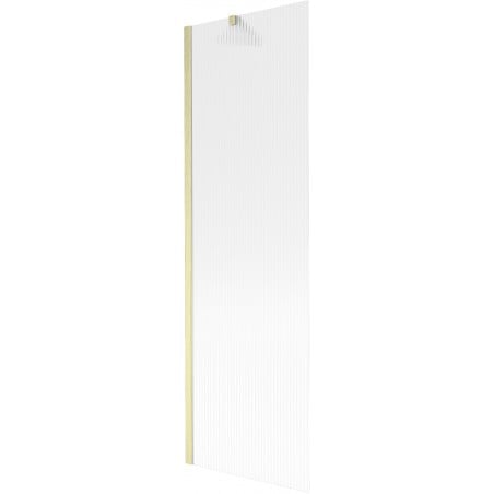 Mexen Next Badewannenabtrennung 1-flügelig 60 x 150 cm, Streifen, gebürstetes Gold - 895-060-000-00-09-55