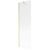 Mexen Next Badewannenabtrennung 1-flügelig 60 x 150 cm, Streifen, gebürstetes Gold - 895-060-000-00-09-55