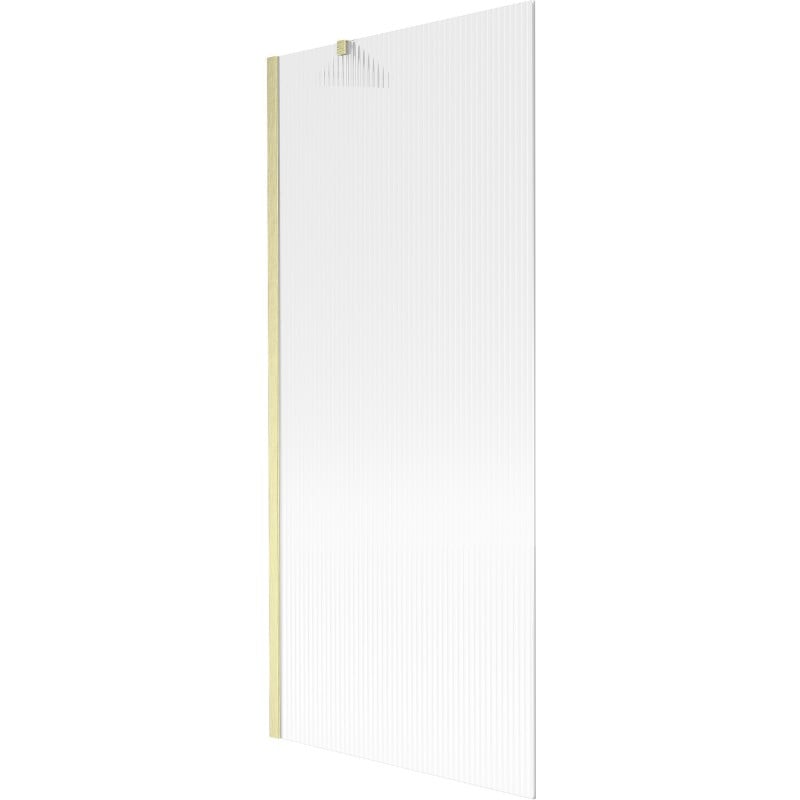 Mexen Next Badewannenwand 1-flügelig 80 x 150 cm, Streifen, gebürstet Gold - 895-080-000-00-09-55