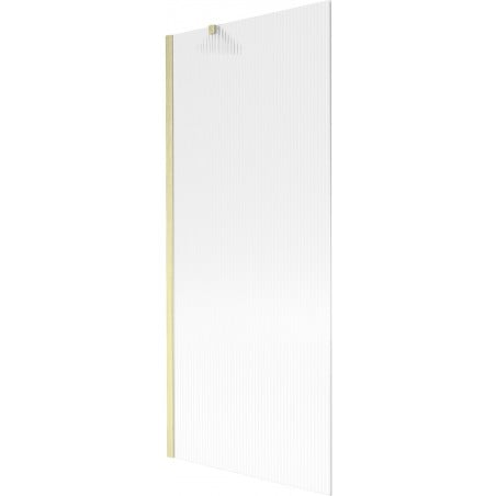 Mexen Next Badewannenwand 1-flügelig 80 x 150 cm, Streifen, gebürstet Gold - 895-080-000-00-09-55
