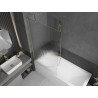 Mexen Next Badewannenfaltwand 1-flügelig 90 x 150 cm, Streifen, gold gebürstet - 895-090-000-00-09-55