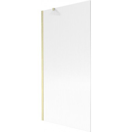 Mexen Next Badewannenfaltwand 1-flügelig 90 x 150 cm, Streifen, gold gebürstet - 895-090-000-00-09-55