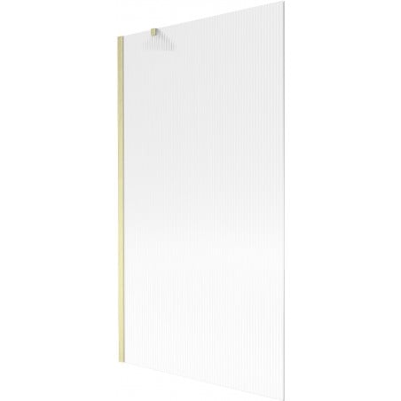 Mexen Next Duschwand 1-flügelig 100 x 150 cm, Streifen, gebürstetes Gold - 895-100-000-00-09-55