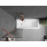 Mexen Next Badewannenabtrennung 1-flügelig 50 x 150 cm, Streifen, gebürstetes Kupfer - 895-050-000-00-09-65