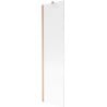 Mexen Next Badewannenabtrennung 1-flügelig 50 x 150 cm, Streifen, gebürstetes Kupfer - 895-050-000-00-09-65