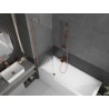 Mexen Next Duschabtrennung für Badewanne 1-flügelig 60 x 150 cm, Streifen, gebürstetes Kupfer - 895-060-000-00-09-65