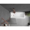 Mexen Next Duschabtrennung für Badewanne 1-flügelig 60 x 150 cm, Streifen, gebürstetes Kupfer - 895-060-000-00-09-65