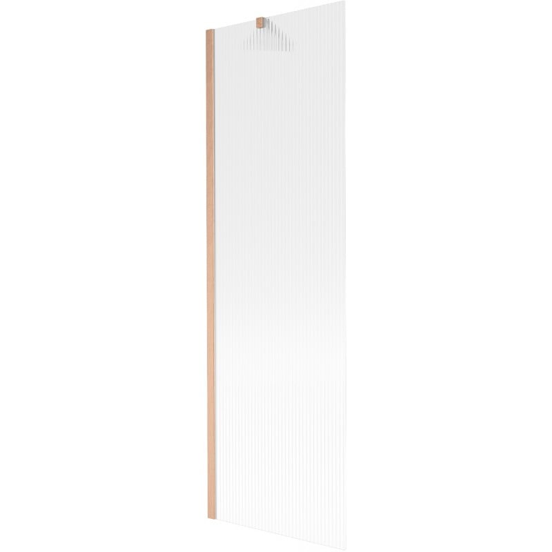 Mexen Next Duschabtrennung für Badewanne 1-flügelig 60 x 150 cm, Streifen, gebürstetes Kupfer - 895-060-000-00-09-65