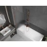 Mexen Next Badewannenfaltwand 1-teilig 70 x 150 cm, Streifen, gebürstetes Kupfer - 895-070-000-00-09-65