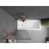 Mexen Next Badewannenfaltwand 1-teilig 70 x 150 cm, Streifen, gebürstetes Kupfer - 895-070-000-00-09-65