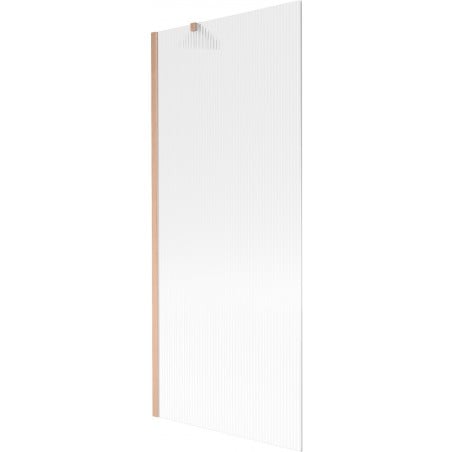 Mexen Next Badewannen-Bildschirm 1-flügelig 80 x 150 cm, Streifen, gebürstetes Kupfer - 895-080-000-00-09-65