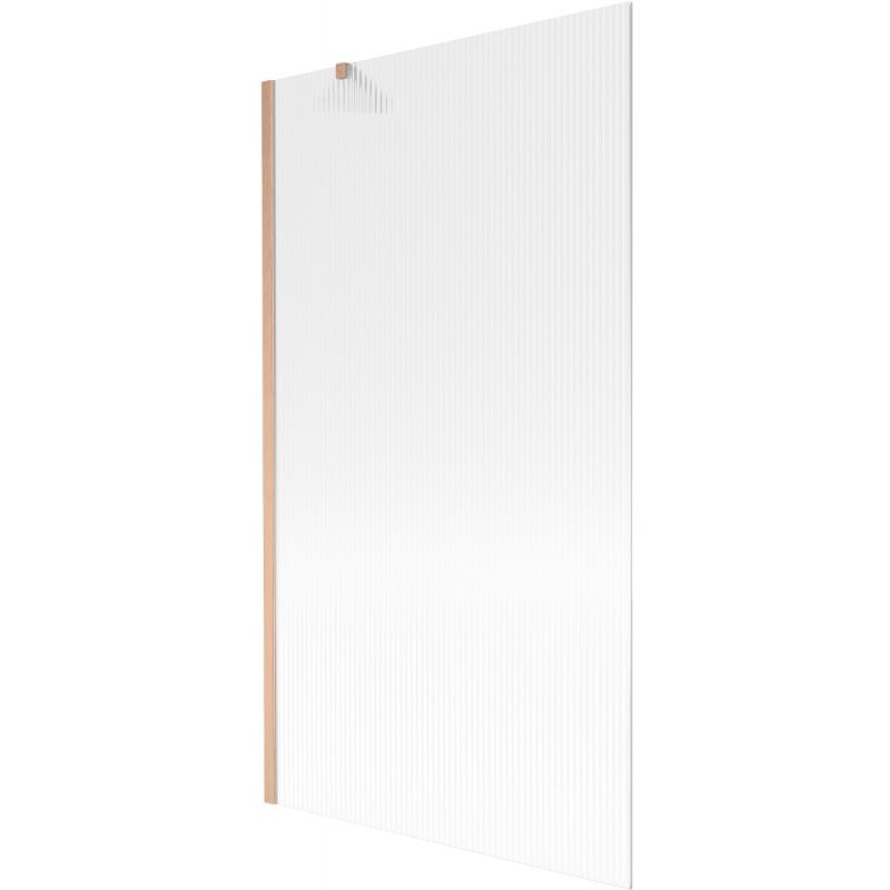 Mexen Next Badewannenfaltwand 1-flügelig 100 x 150 cm, Streifen, gebürstetes Kupfer - 895-100-000-00-09-65