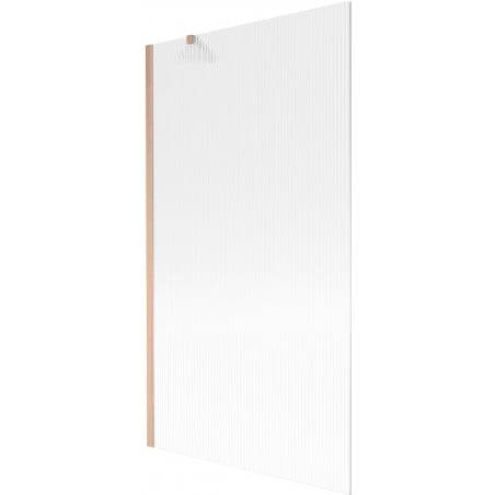 Mexen Next Badewannenfaltwand 1-flügelig 100 x 150 cm, Streifen, gebürstetes Kupfer - 895-100-000-00-09-65