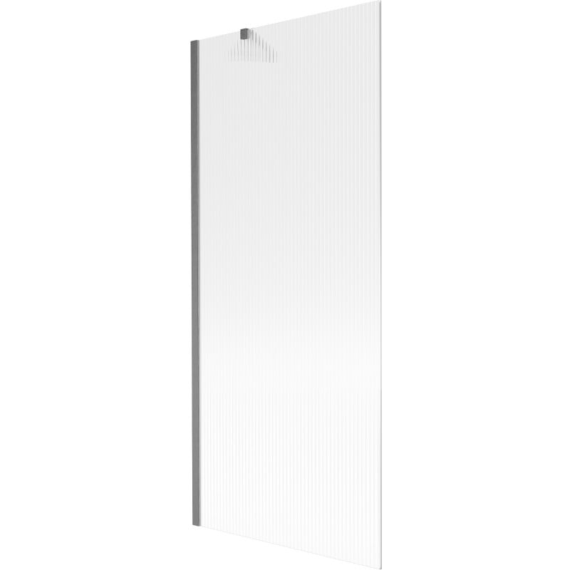 Mexen Next Badewannenabtrennung 1-flügelig 80 x 150 cm, Streifen, gebürstetes Gun Gray - 895-080-000-00-09-66