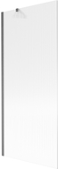 Mexen Next Badewannenabtrennung 1-flügelig 80 x 150 cm, Streifen, gebürstetes Gun Gray - 895-080-000-00-09-66