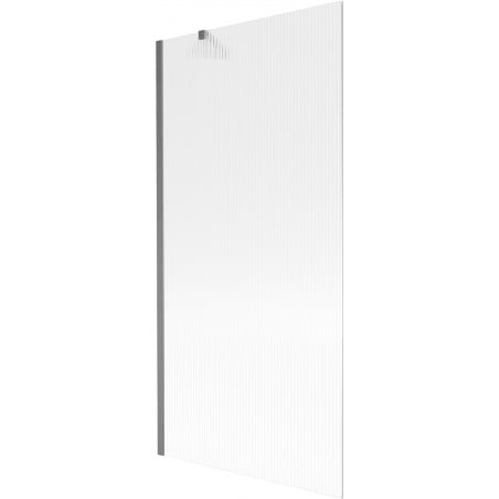 Mexen Next 1-flügelige Badewannenabtrennung 90 x 150 cm, Streifen, gebürstetes Gun Gray - 895-090-000-00-09-66