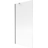 Mexen Next 1-flügelige Badewannenabtrennung 90 x 150 cm, Streifen, gebürstetes Gun Gray - 895-090-000-00-09-66