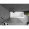 Mexen Next 1-flügelige Badewannenabtrennung 90 x 150 cm, Streifen, gebürstetes Gun Gray - 895-090-000-00-09-66