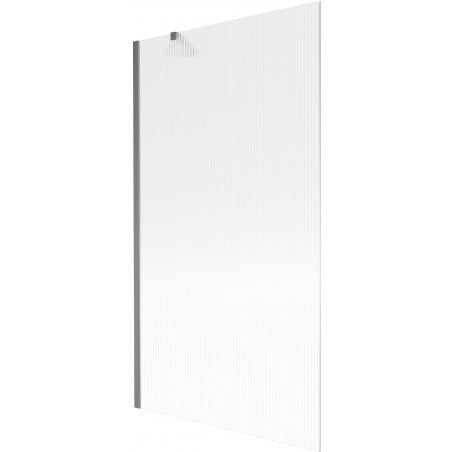 Mexen Next Badewannenfaltwand 1-flügelig 100 x 150 cm, Streifen, gebürstetes Gun Gray - 895-100-000-00-09-66