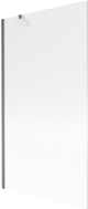 Mexen Next Badewannenfaltwand 1-flügelig 100 x 150 cm, Streifen, gebürstetes Gun Gray - 895-100-000-00-09-66