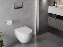 Mexen Egg WC-Schüssel Rimless mit Soft-Close Slim Sitz, Duroplast, weiß glänzend - 30245000