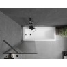 Mexen Next Badewannenaufsatz 1-flügelig 60 x 150 cm, Prägungen, Gun Metal - 895-060-000-00-09-95