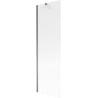 Mexen Next Badewannenaufsatz 1-flügelig 60 x 150 cm, Prägungen, Gun Metal - 895-060-000-00-09-95