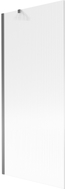 Mexen Next Badewannenwand 1-flügelig 80 x 150 cm, Streifen, Gun Metal - 895-080-000-00-09-95