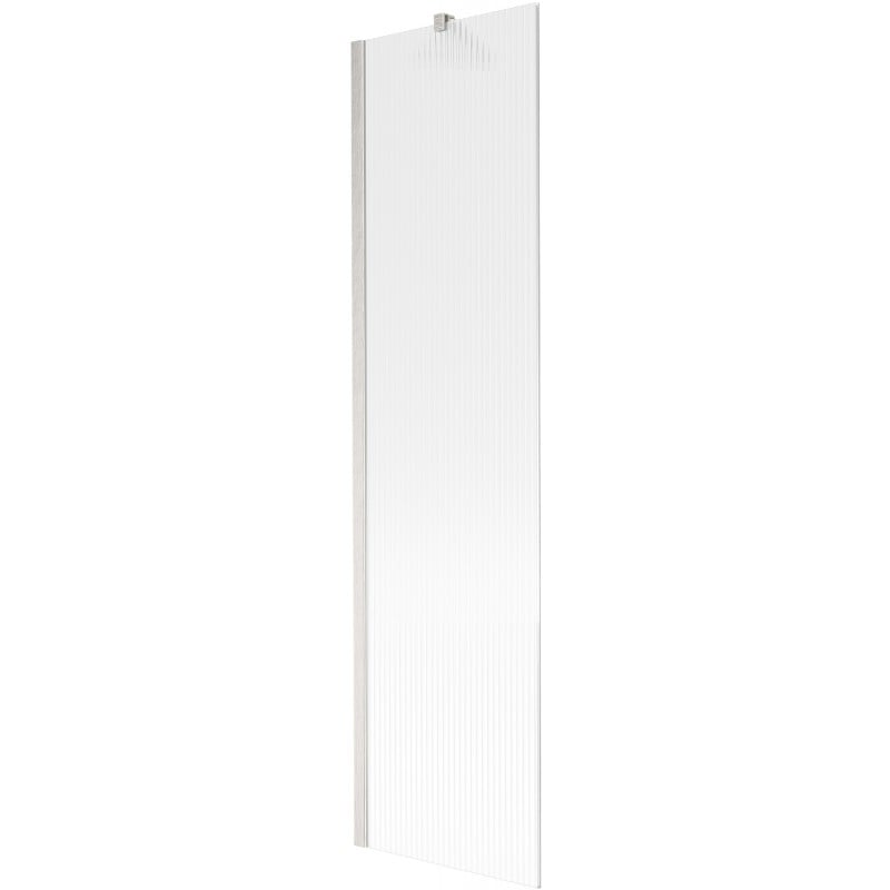 Mexen Next Badewannenabtrennung 1-flügelig 50 x 150 cm, Streifen, gebürstetes Nickel - 895-050-000-00-09-97