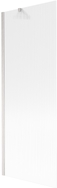 Mexen Next Badewannenabtrennung 1-flügelig 70 x 150 cm, gestreift, gebürstetes Nickel - 895-070-000-00-09-97