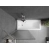 Mexen Next Badewannenfaltwand 1-teilig 80 x 150 cm, Streifen, gebürsteter Nickel - 895-080-000-00-09-97