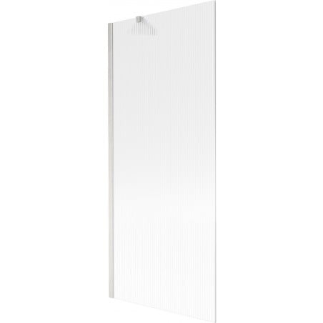 Mexen Next Badewannenfaltwand 1-teilig 80 x 150 cm, Streifen, gebürsteter Nickel - 895-080-000-00-09-97