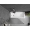 Mexen Next Badewannenfaltwand 1-flügelig 90 x 150 cm, Streifen, gebürsteter Nickel - 895-090-000-00-09-97