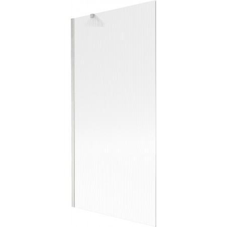 Mexen Next Badewannenfaltwand 1-flügelig 90 x 150 cm, Streifen, gebürsteter Nickel - 895-090-000-00-09-97