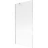 Mexen Next Badewannenfaltwand 1-flügelig 90 x 150 cm, Streifen, gebürsteter Nickel - 895-090-000-00-09-97