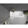 Mexen Next Badewannen-Wand 1-flügelig 50 x 150 cm, gefrostet, gold gebürstet - 895-050-000-00-30-55