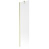 Mexen Next Badewannen-Wand 1-flügelig 50 x 150 cm, gefrostet, gold gebürstet - 895-050-000-00-30-55