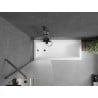Mexen Next Badewannenwand, 1-flügelig, 60 x 150 cm, matt, gebürstetes Gun Gray - 895-060-000-00-30-66