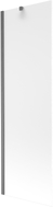 Mexen Next Badewannenwand, 1-flügelig, 60 x 150 cm, matt, gebürstetes Gun Gray - 895-060-000-00-30-66