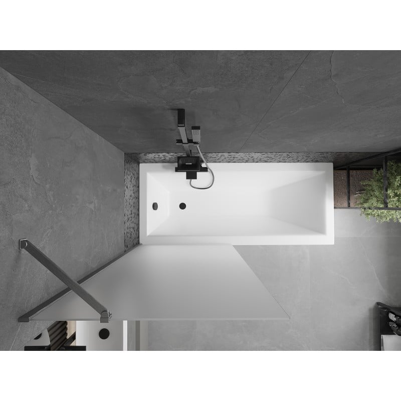 Mexen Next Duschwand 1-flügelig 80 x 150 cm, matt, gebürstet gun gray - 895-080-000-00-30-66