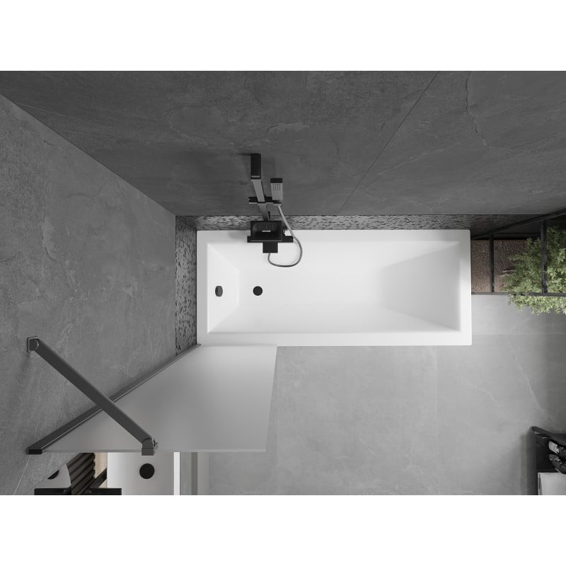 Mexen Next Duschwand, 1-flügelig, 50 x 150 cm, gefrostet, Gun Metal - 895-050-000-00-30-95